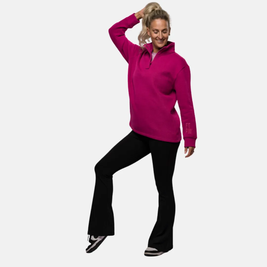 Signature Half-Zip Jumper - Magenta