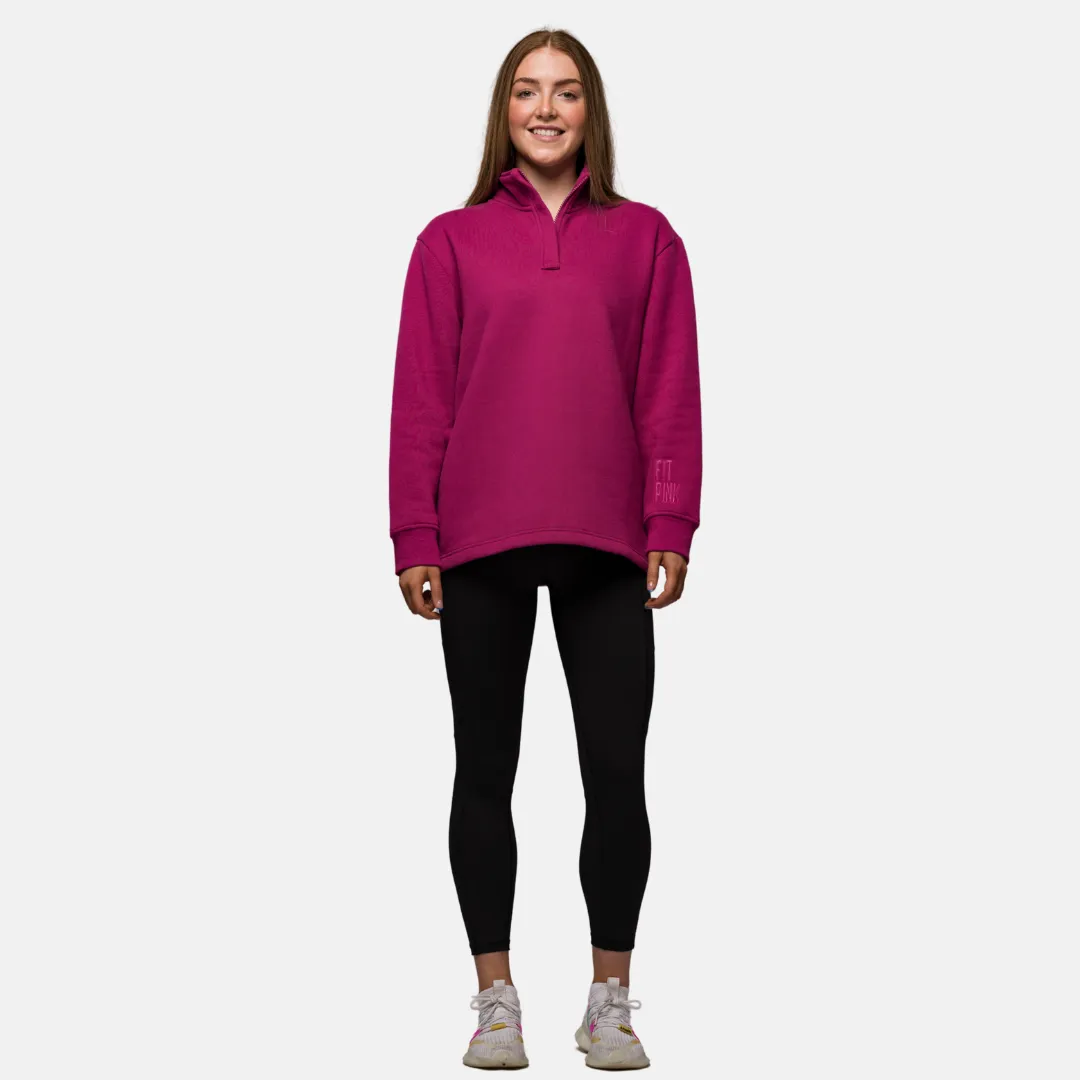 Signature Half-Zip Jumper - Magenta