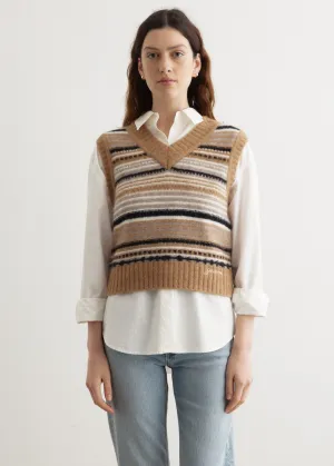 Soft Wool Stripe Vest