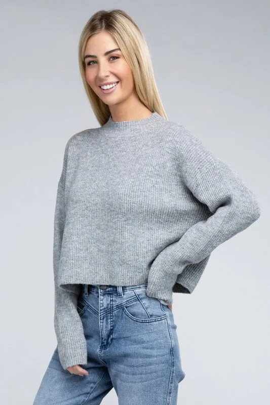 Sophisticated Warmth Mock Neck Pullover Sweater