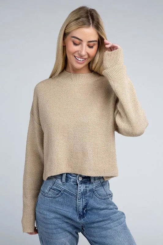 Sophisticated Warmth Mock Neck Pullover Sweater