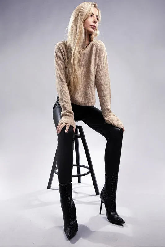 Sophisticated Warmth Mock Neck Pullover Sweater