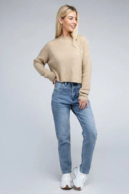 Sophisticated Warmth Mock Neck Pullover Sweater