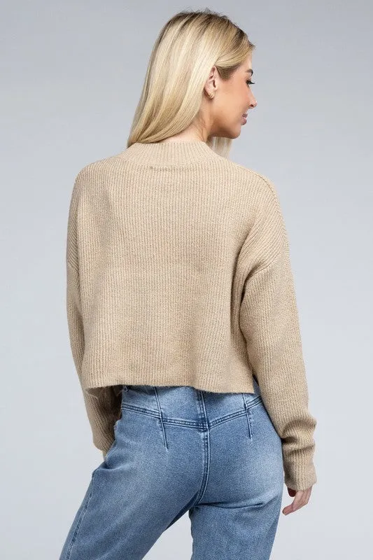 Sophisticated Warmth Mock Neck Pullover Sweater