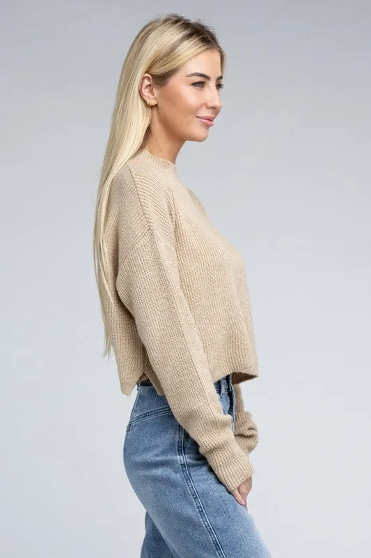 Sophisticated Warmth Mock Neck Pullover Sweater