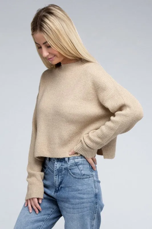 Sophisticated Warmth Mock Neck Pullover Sweater