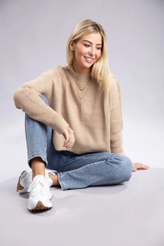 Sophisticated Warmth Mock Neck Pullover Sweater