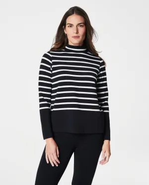 SPANX® AirEssentials Mock Neck Striped Top