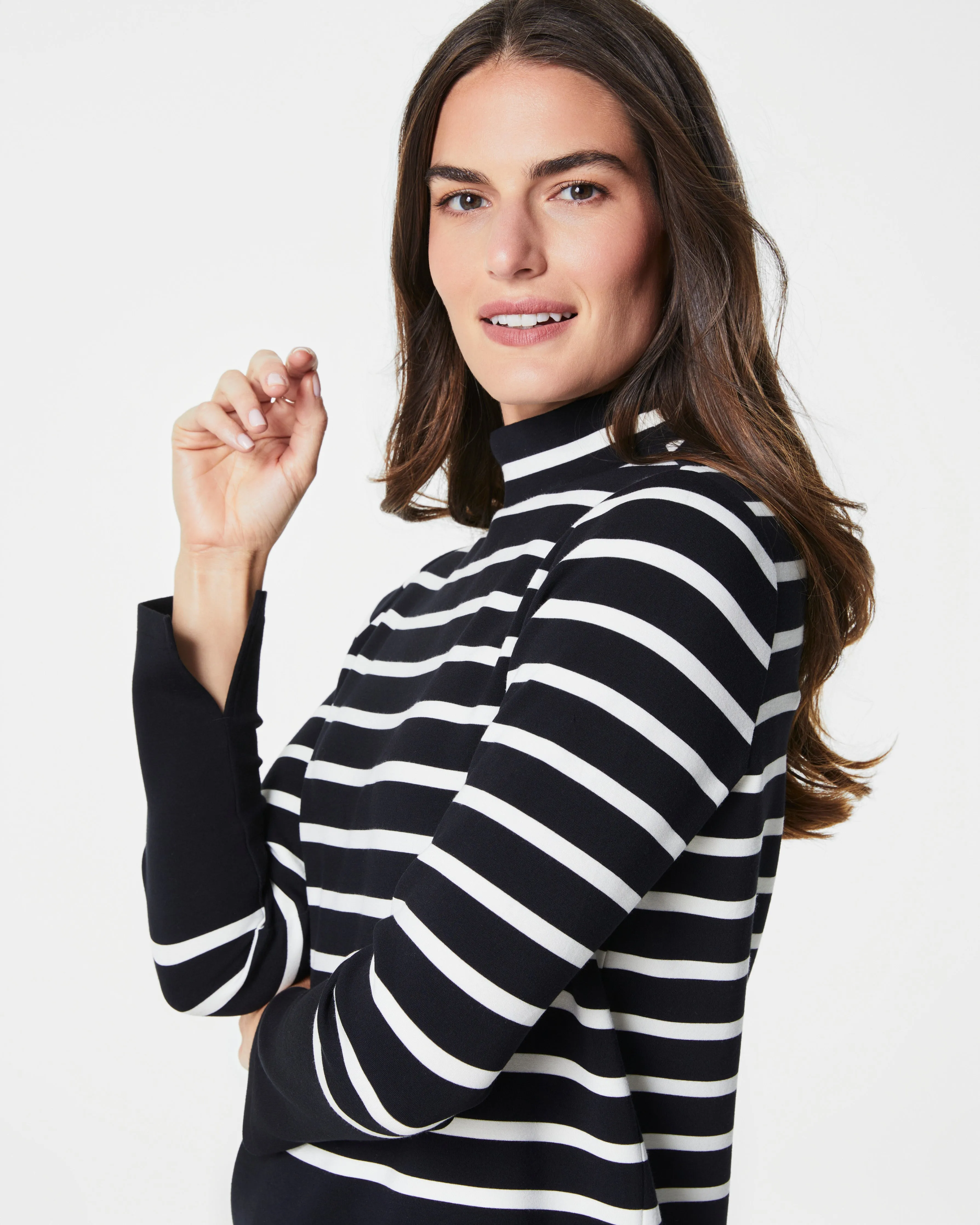 SPANX® AirEssentials Mock Neck Striped Top