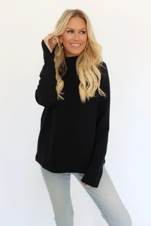 SPANX AirEssentials Mock Pullover - Black