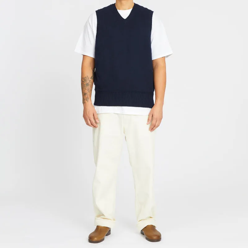 Sweater Vest - Navy Cotton