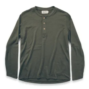 The Merino Henley in Army