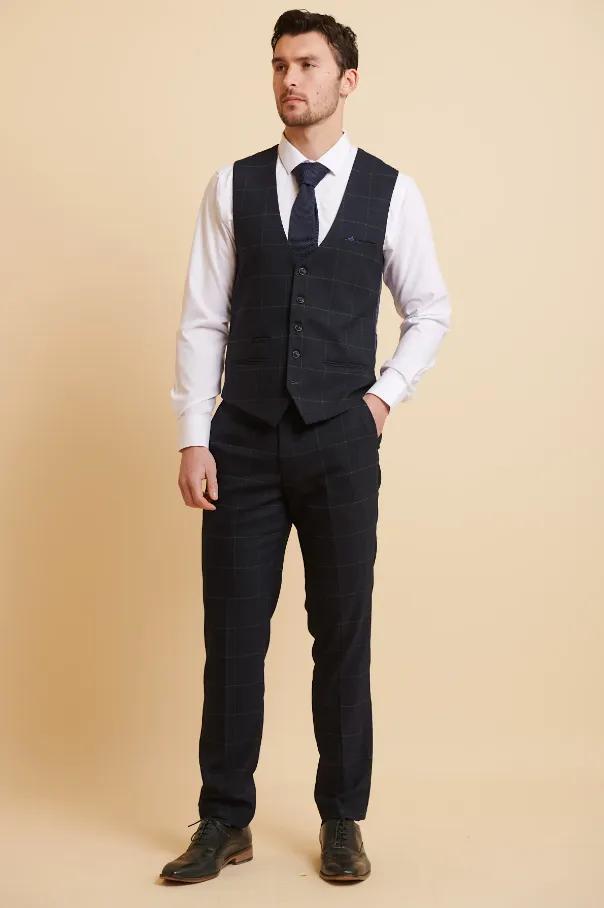 Three-Piece Navy Gentlemen's Suit - Edison Greenline