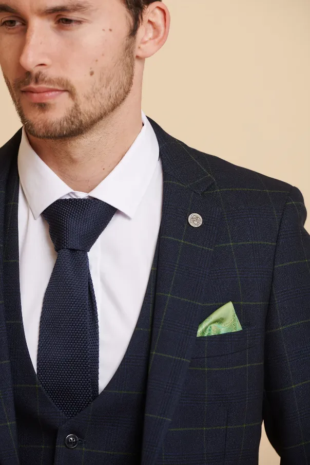 Three-Piece Navy Gentlemen's Suit - Edison Greenline