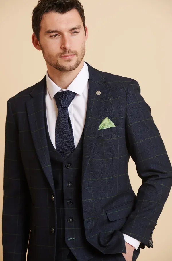 Three-Piece Navy Gentlemen's Suit - Edison Greenline