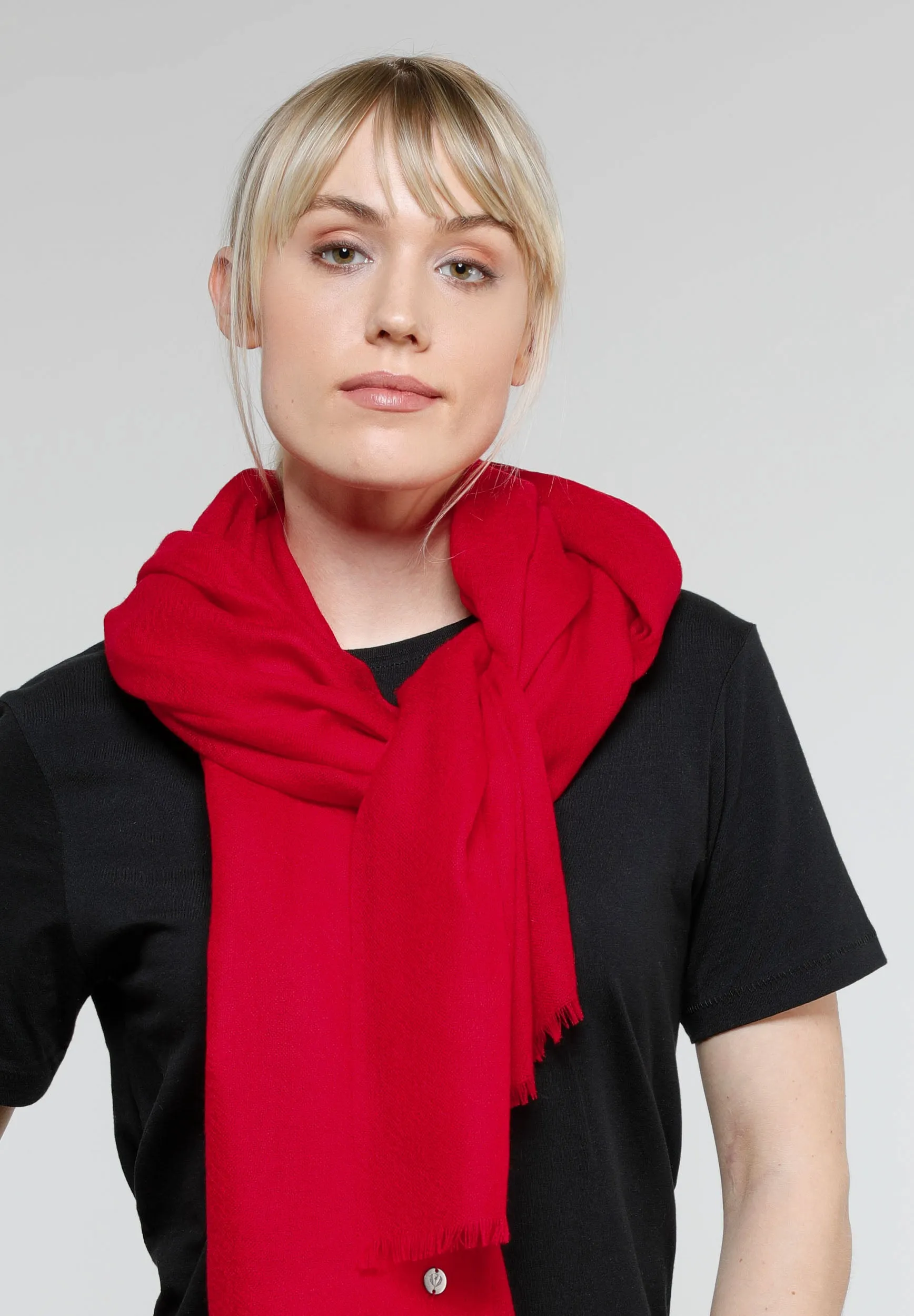 Timeless Lightweight Solid Wool Evening Scarf