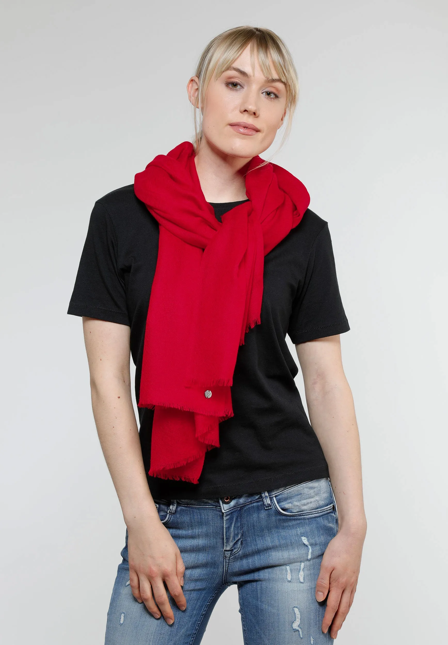 Timeless Lightweight Solid Wool Evening Scarf