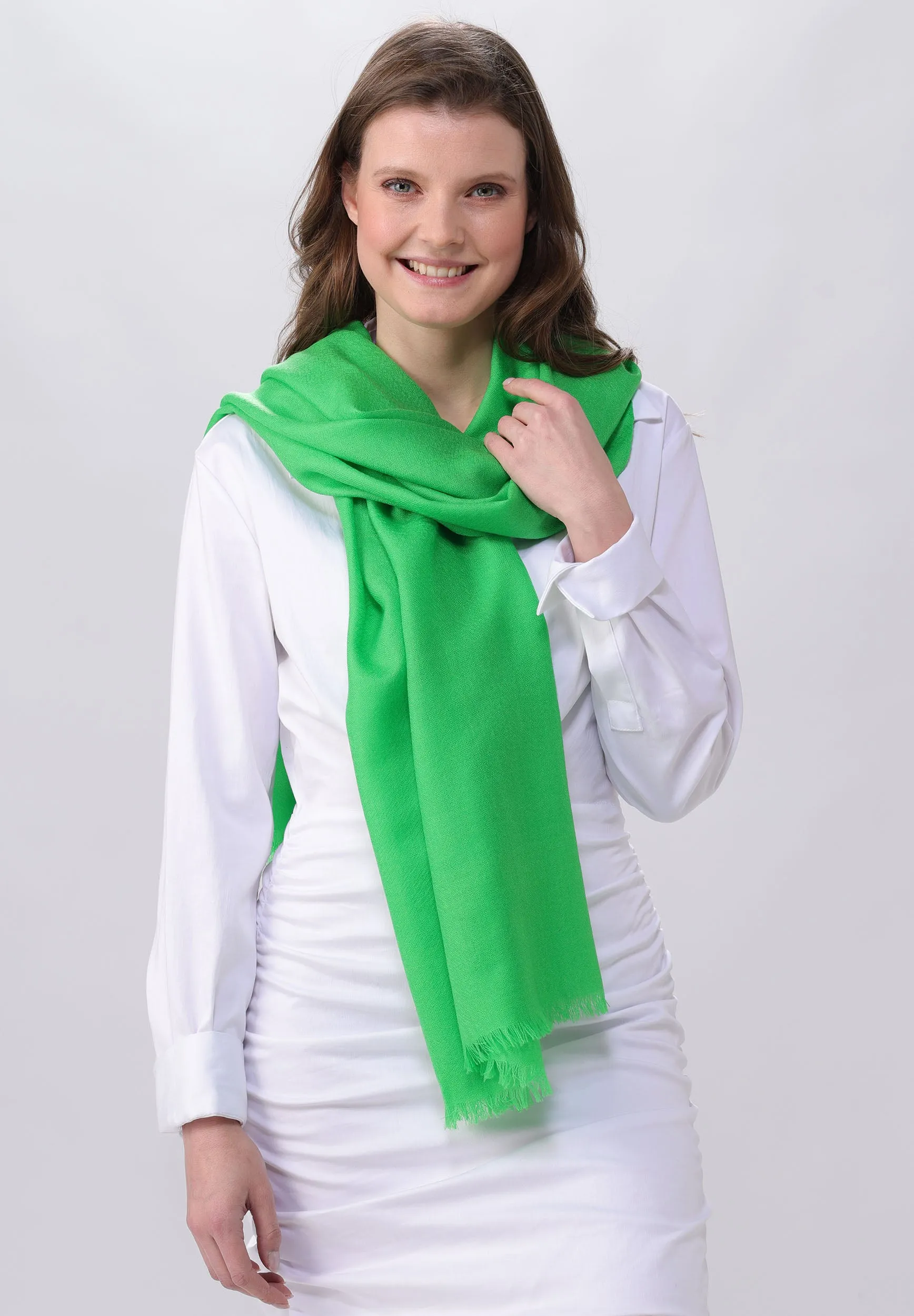 Timeless Lightweight Solid Wool Evening Scarf