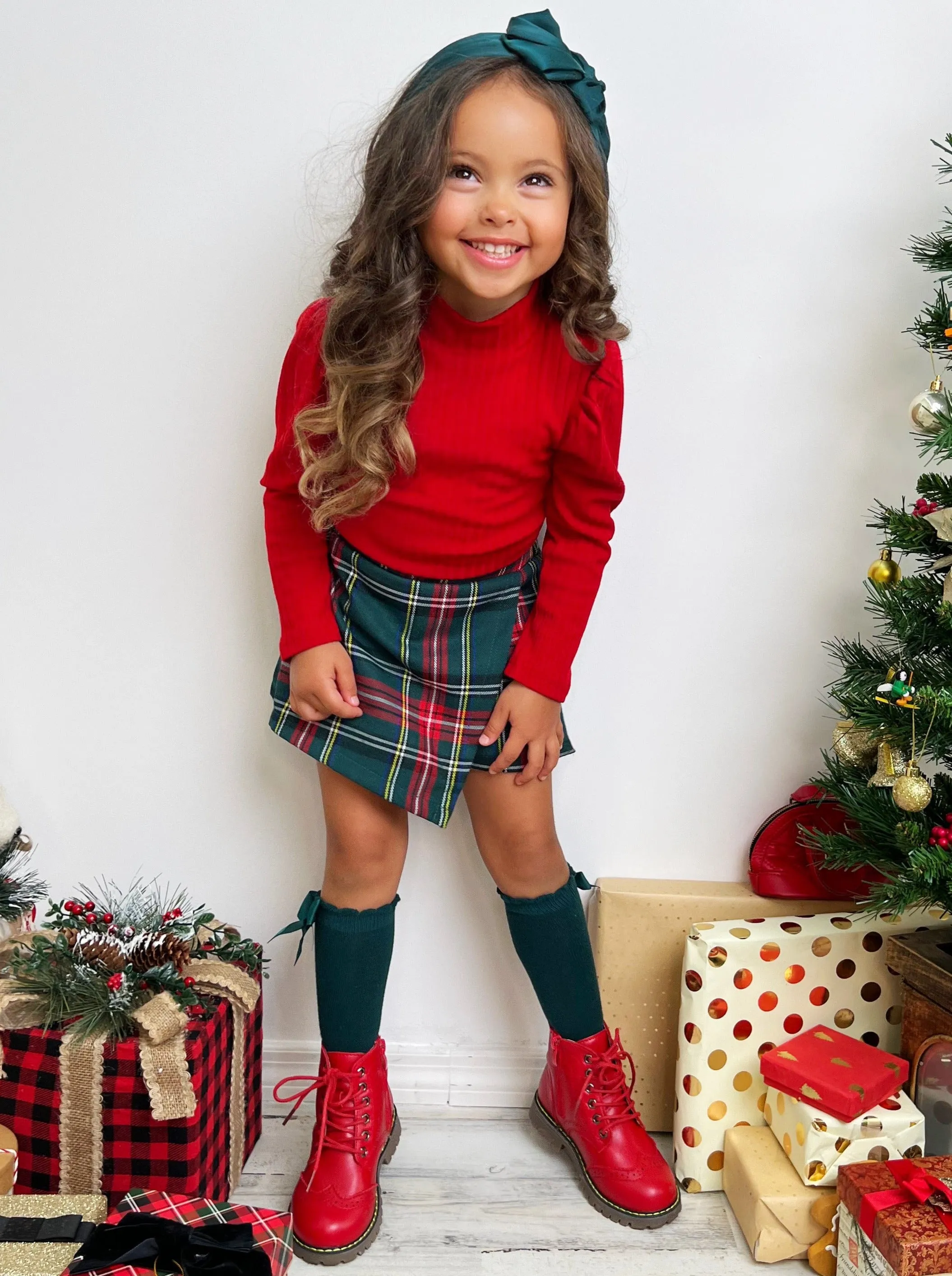 Trendsetter Plaid Skort Set