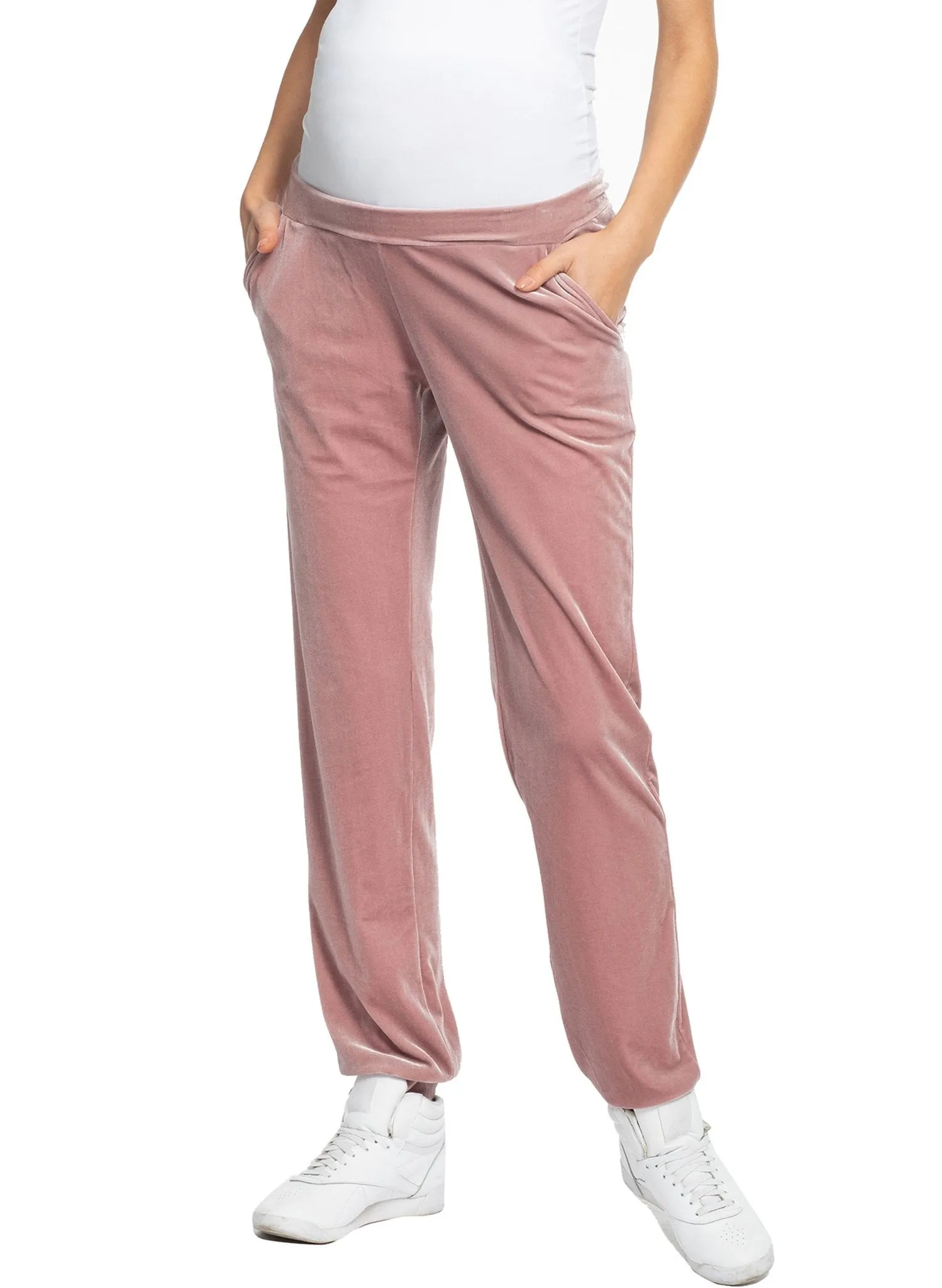 Valentina Maternity Tracksuit (2 Piece Set) - Misty Rose