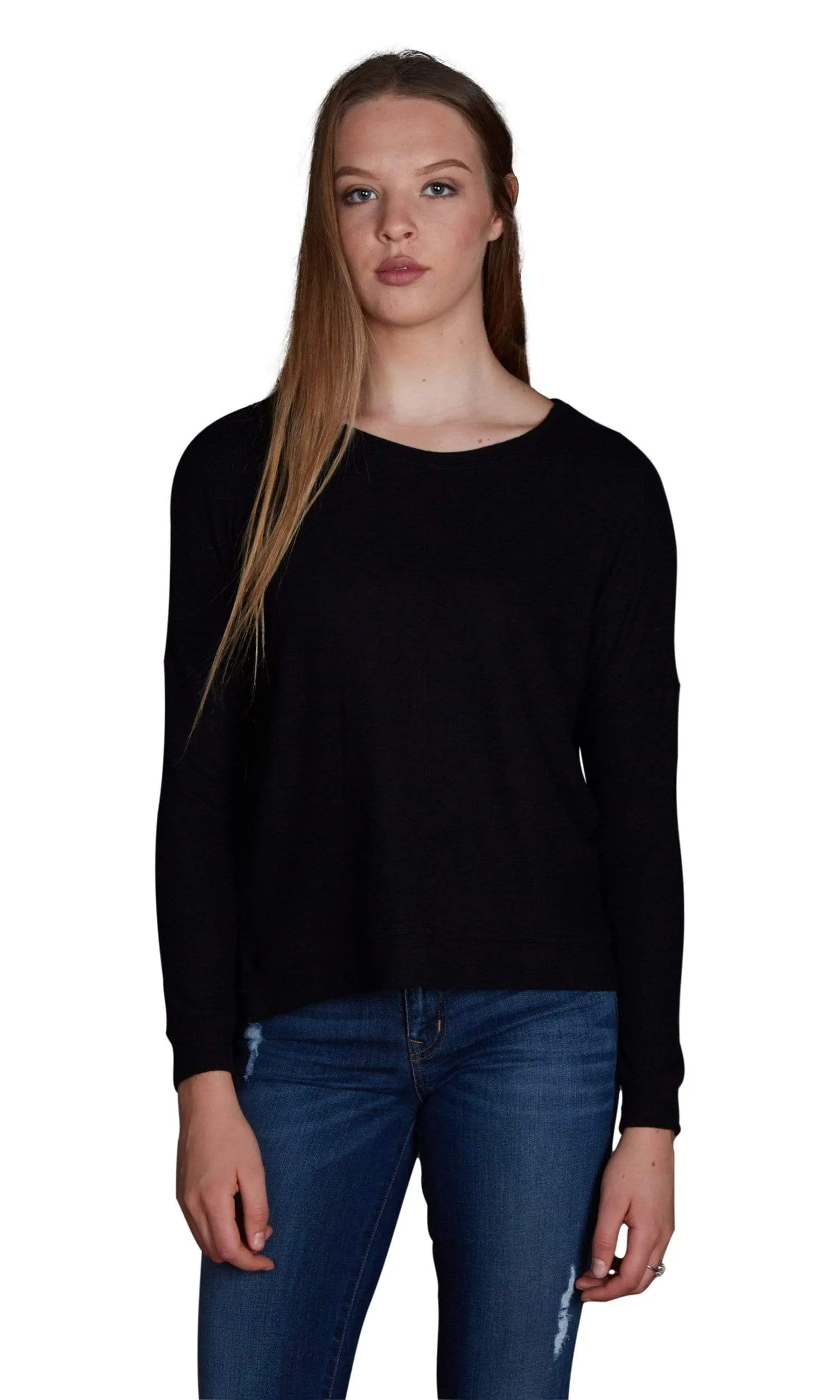 Velvet by Graham & Spencer Ciara Cozy Jersey Hi Low Hem Top