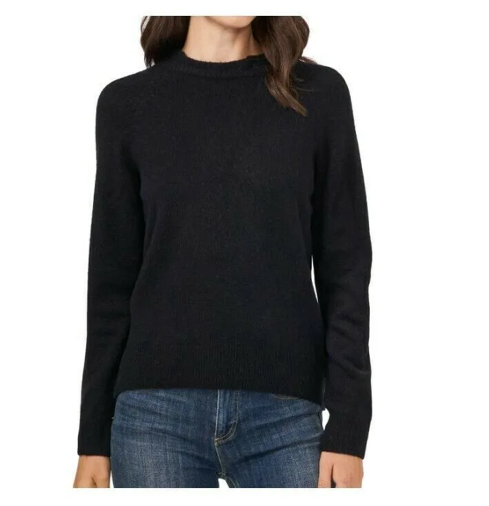 Vince Camuto Women's Black Long Sleeve Lightweight Mock Neck Sweater