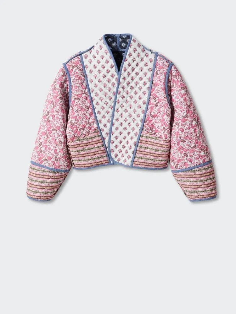 Vintage Flower Quilted Coat