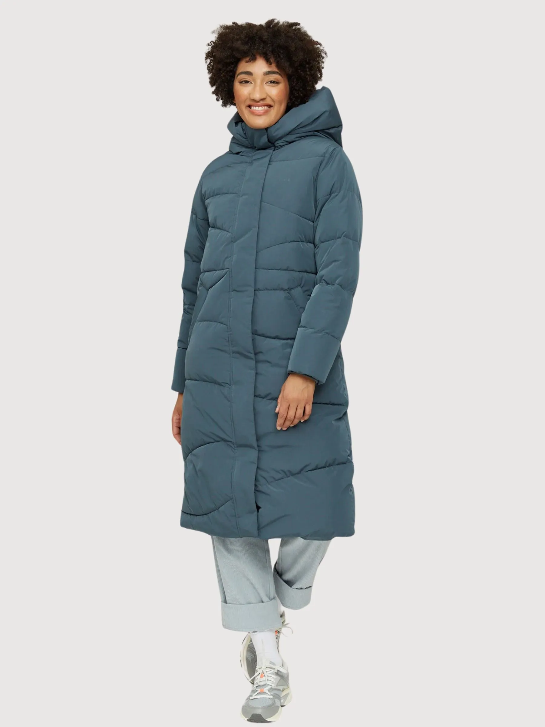 Wanda Women Coat Steel Blue | Mazine