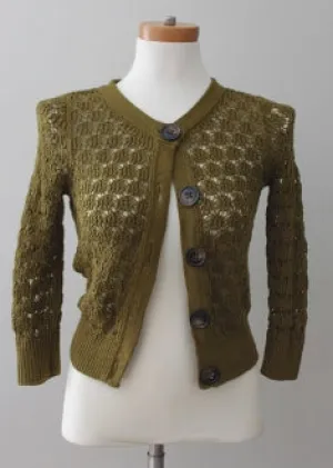 Warm Autumn Moss Cardigan Sweater