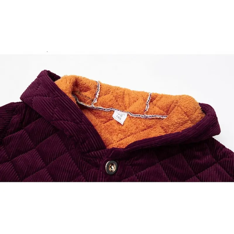 Women's Comfortable Fleece Lined Padded Quilted Coat with Buttons | Ideal for Autumn/Winter