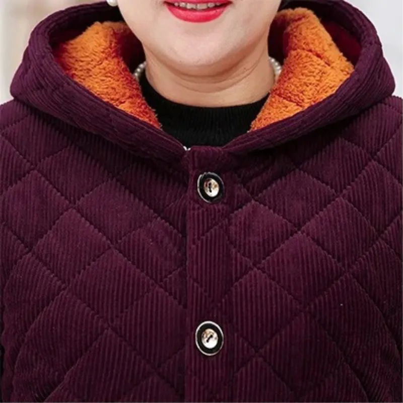 Women's Comfortable Fleece Lined Padded Quilted Coat with Buttons | Ideal for Autumn/Winter