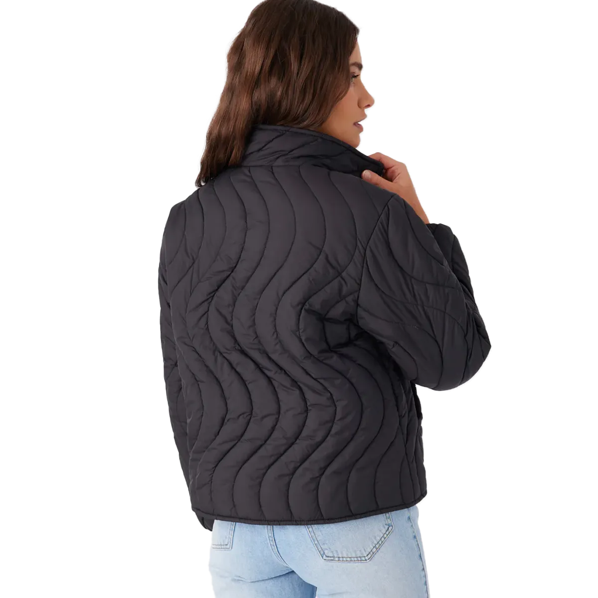 Women's Eden Nylon Wave Quilted Zip Jacket