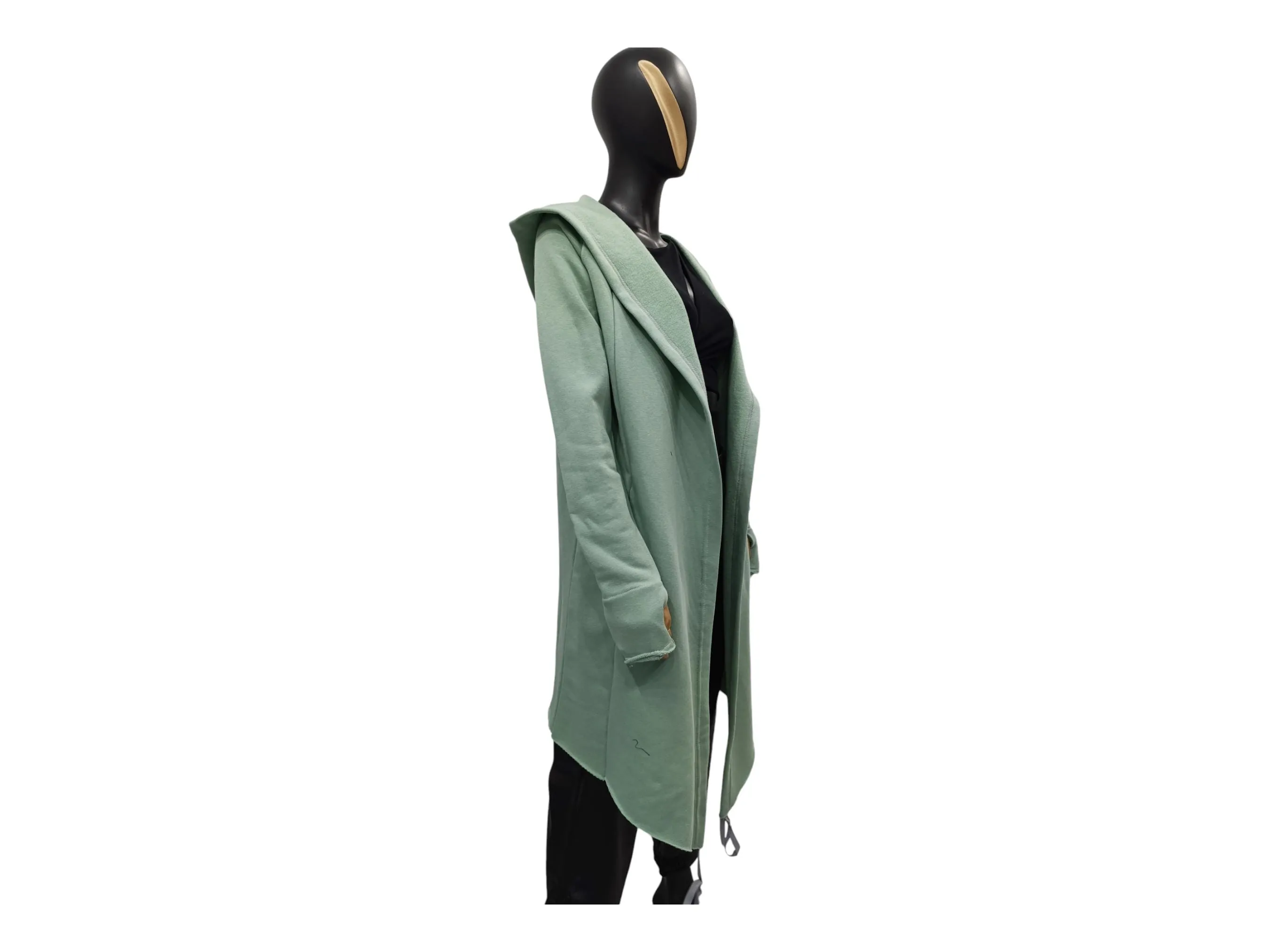 XS-8XL Relaxed Loose Long Cardigan with Hood,Side Pockets Windbreaker Cloak,Cyberpunk Cape Coat, Halloween Festival Futuristic Cloth- BB029