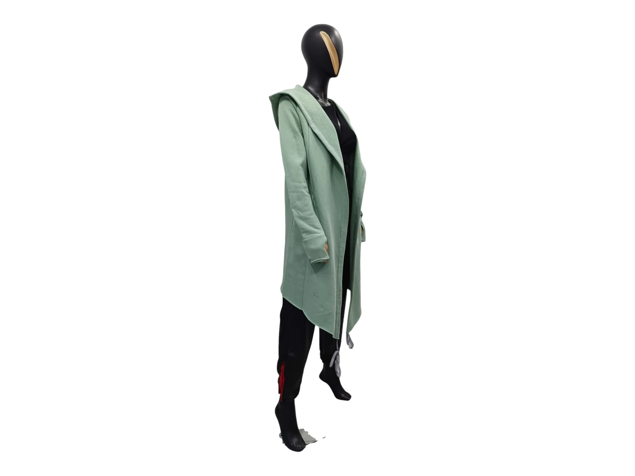 XS-8XL Relaxed Loose Long Cardigan with Hood,Side Pockets Windbreaker Cloak,Cyberpunk Cape Coat, Halloween Festival Futuristic Cloth- BB029