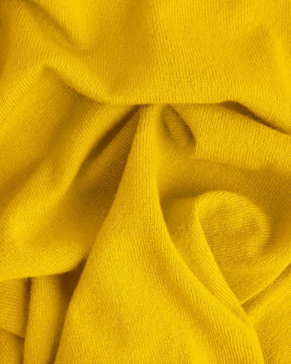 Yellow V-Neck Cashmere Sweater